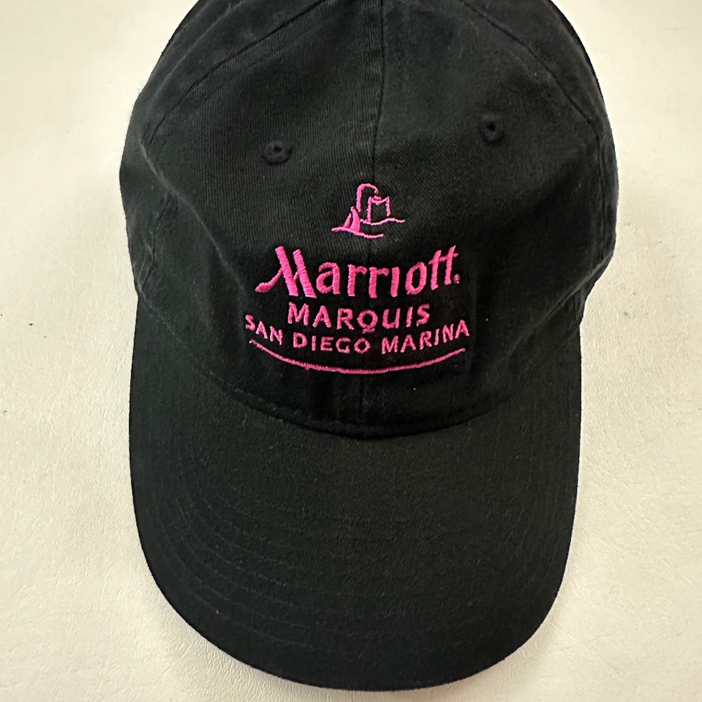 New Marriott Marquis San Diego Marina Black Adjustable Baseball Hat One Size